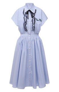 Хлопковое платье Miu Miu