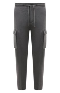 Брюки-карго из шерсти и хлопка Corneliani