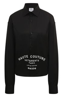 Хлопковая рубашка VETEMENTS