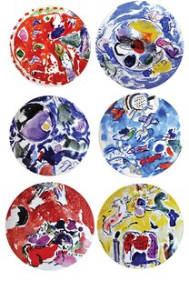 Набор из 6-ти тарелок Collection Marc Chagall Bernardaud