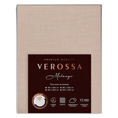 Простыни простыня на резинке VEROSSA Melange 180х200см диагональ бежевая, арт.776165