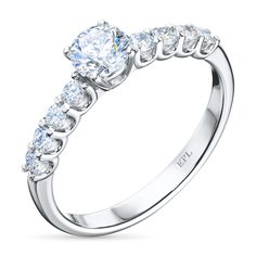 Кольцо из серебра э0612кц05166500_white ЭПЛ Даймонд