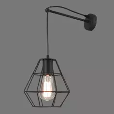 Настенный светильник бра Vitaluce Orso black 1 лампа 3м² E27 цвет черный матовый