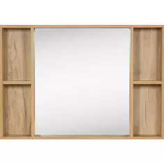 Зеркало для ванной Акваль Лофт В2.4.04.1.0.0 с полками 100x70 см цвет дуб вотан