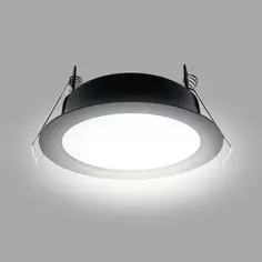 Светильник точечный светодиодный встраиваемый влагозащищенный СК50-4S под отверстие 60 мм 1.5 м² белый свет цвет чёрный СВЕТКОМПЛЕКТ