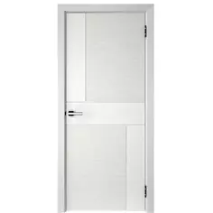 Дверь межкомнатная глухая с замком и петлями в комплекте Соло 1 60x200 эмаль цвет белый Без бренда