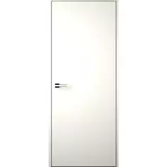 Дверь межкомнатная скрытая правая (на себя) Invisible 90x200 см эмаль цвет Белый с замком Без бренда