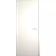 Дверь межкомнатная скрытая левая (на себя) Invisible 80x200 см эмаль цвет Белый с замком Без бренда