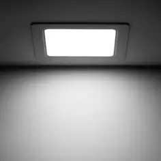 Светильник точечный светодиодный Gauss Downlight квадрат под отверстие 135 мм, 4 м², нейтральный белый свет, цвет белый