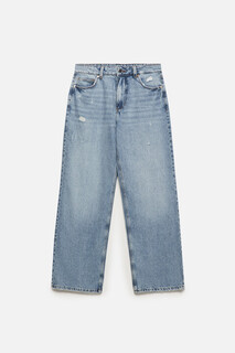 брюки джинсовые женские Джинсы прямые с потертостями Befree