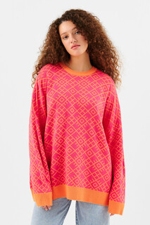 джемпер женский Свитер oversize вязаный с принтом Befree