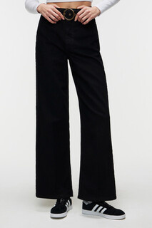 брюки джинсовые женские Джинсы-трубы wide leg широкие с ремнем Befree