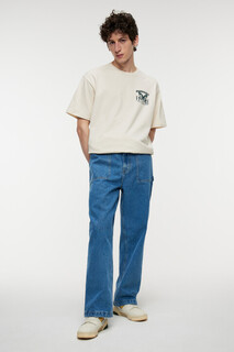 брюки джинсовые мужские Джинсы карго прямые с вареным эффектом Befree