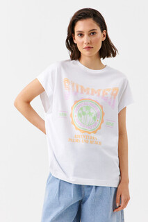 футболка женская Футболка oversize с принтом summer Befree