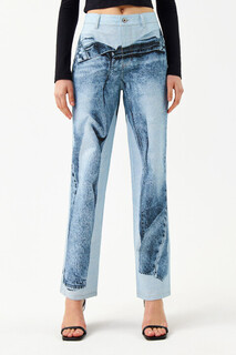 брюки джинсовые женские Джинсы с принтом джинсы Befree