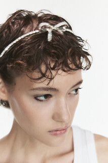 ободок для волос женский Ободок металлический с бантом и стразами Befree