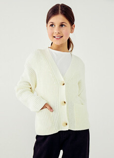 Кардиган для девочек, Белый O'stin