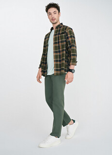 Базовые брюки-чиносы из твила, Зеленый O'stin