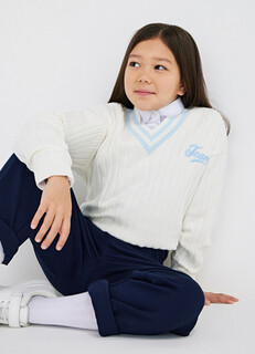 Джемпер для девочек, Белый O'stin