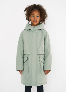 Утеплённая куртка для девочек, Зеленый O'stin