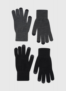 Сенсорные перчатки, 2 пары, Черный O'stin