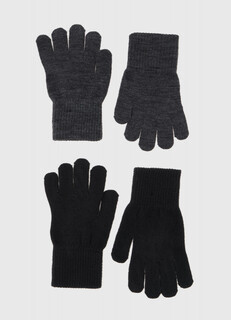 Перчатки для мальчиков, 2 пары, Черный O'stin