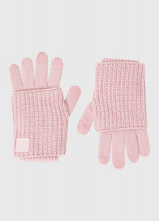 Перчатки с митенками для девочек, Розовый O'stin