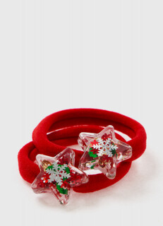 Новогодние резинки для волос для девочек, 2 шт., Красный O'stin