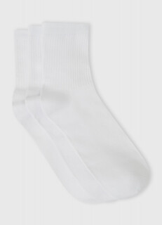 Базовые носки, 3 пары, Белый O'stin