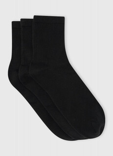Базовые носки, 3 пары, Черный O'stin