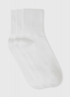 Базовые носки, 3 пары, Белый O'stin