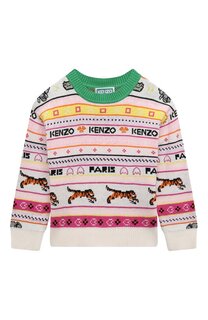 Хлопковый пуловер Kenzo