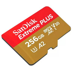 Карта памяти 256Gb - SanDisk Micro SDXC Class 10 UHS-I A2 C10 V30 U3 Extreme SDSQXAV-256G-GN6GN