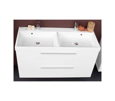 Тумба-умывальник &gt;Kolpa-San Jolie OUJ 120/2 WH/WH, 120 см раковина разделена на 2 мойки