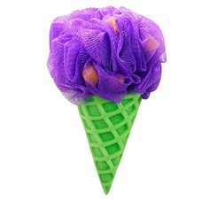 Набор средств для ванной и душа DOLCE MILK Мочалка «Мороженое» зеленая/фиолетовая
