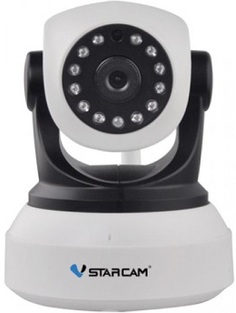 Видеокамера IP Vstarcam C8824WIP с Full HD качеством видео (1920 на 1080 пикс), простой настройкой P2P, поддержкой карт памяти до 128ГБ, а также возмо