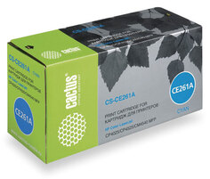 Картридж Cactus CS-CE261A для принтеров HP Сolor LaserJet CP4025/CP4525/CM4540 mfp , голубой, 11000 стр.