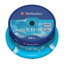 Диск CD-R Verbatim 43352 700МБ, 80 мин., 52x, 25 шт., Cake Box