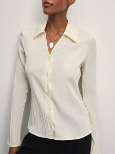 Приталенная блузка из жатой ткани Zarina