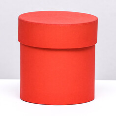 Шляпная коробка красный, 10 х 10 см NO Brand