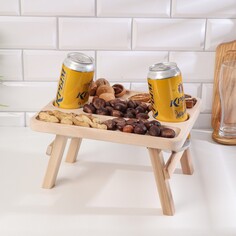 Столик - поднос для пива с менажницей и складными ножками Добропаровъ