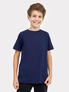 Однотонная футболка темно-синего цвета для мальчиков Mark Formelle