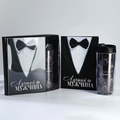 Подарочный набор: ежеднкевник а5, 80 л. и термостакан 350 мл. Art Fox