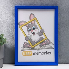 Фоторамка пластик l-5 21х30 см синий (пластиковый экран) Keep Memories