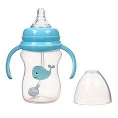 Бутылочка для кормления, шг ø50мм,180 мл, +0мес., цвет голубой Mum&Baby