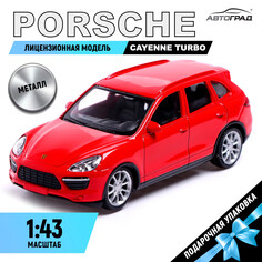 Машина металлическая porsche cayenne turbo, 1:43, цвет красный Автоград