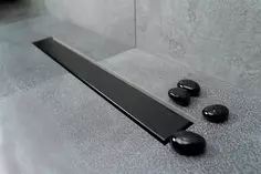 Душевой канал 650 мм 2 в 1 с основой под плитку Pestan Confluo Frameless Black Matte Line 13701320