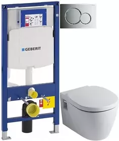 Комплект подвесной унитаз Ideal Standard Connect E803501 + E712701 + система инсталляции Geberit 111.300.00.5 + 115.770.21.5 + 111.815.00.1