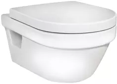 Подвесной безободковый унитаз с сиденьем микролифт Gustavsberg Hygienic Flush 5G84HR01