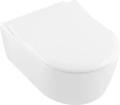 Унитаз подвесной Villeroy & Boch Avento 5656RS01 безободковый, с сиденьем микролифт, альпийский белый